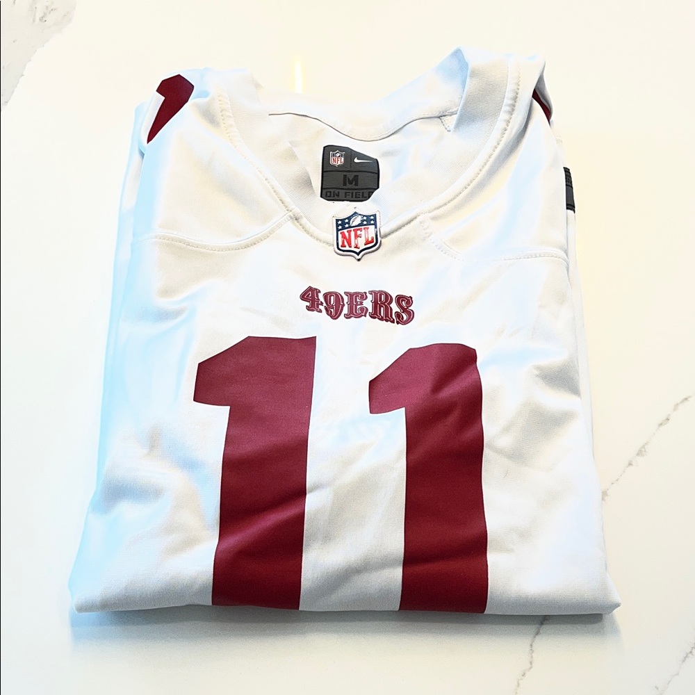 NFL 49ers White and Maroon Jersey